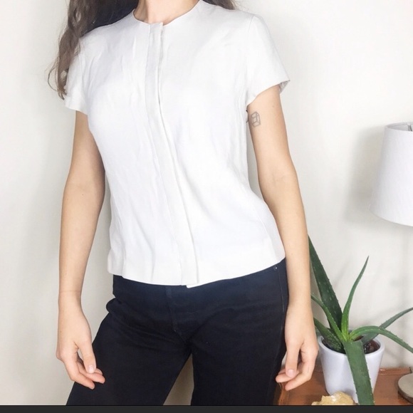 Emporio Armani Tops - Emporio Armani shell shirt sleeve button up blouse